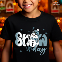 Load image into Gallery viewer, Snow Day Snowman Boy DTF Transfer