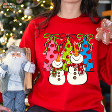 Load image into Gallery viewer, Snowman Christmas Tree DTF Transfer