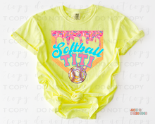 Load image into Gallery viewer, Softball Drip Personalized DTF Transfer