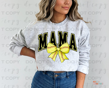 Load image into Gallery viewer, Sports Mama Bow DTF Transfer