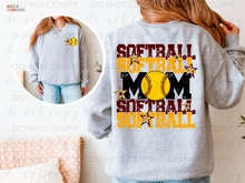Load image into Gallery viewer, Softball Mom Personalized DTF Transfer Set
