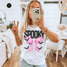 Load image into Gallery viewer, Spooky Coquette Bow DTF Transfer