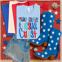 Load image into Gallery viewer, Stars Stripes Jesus Christ DTF Transfer