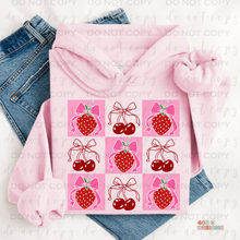 Load image into Gallery viewer, Strawberry Cherry Coquette DTF Transfer