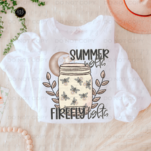 Load image into Gallery viewer, Summer Nights Firefly Lights DTF Transfer