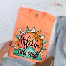 Load image into Gallery viewer, Sunburst Welcome To School DTF Transfer