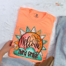 Load image into Gallery viewer, Sunburst Welcome To School DTF Transfer