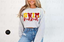 Load image into Gallery viewer, Swim Mom Faux Sequin DTF Transfer