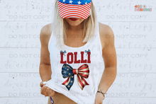 Load image into Gallery viewer, USA Bow Personalized DTF Transfer