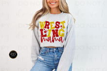 Load image into Gallery viewer, Wrestling Mom Faux Sequin DTF Transfer