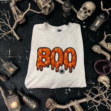 Load image into Gallery viewer, Boo Drip With Spider- Gildan Applique Embroidered Sweatshirt
