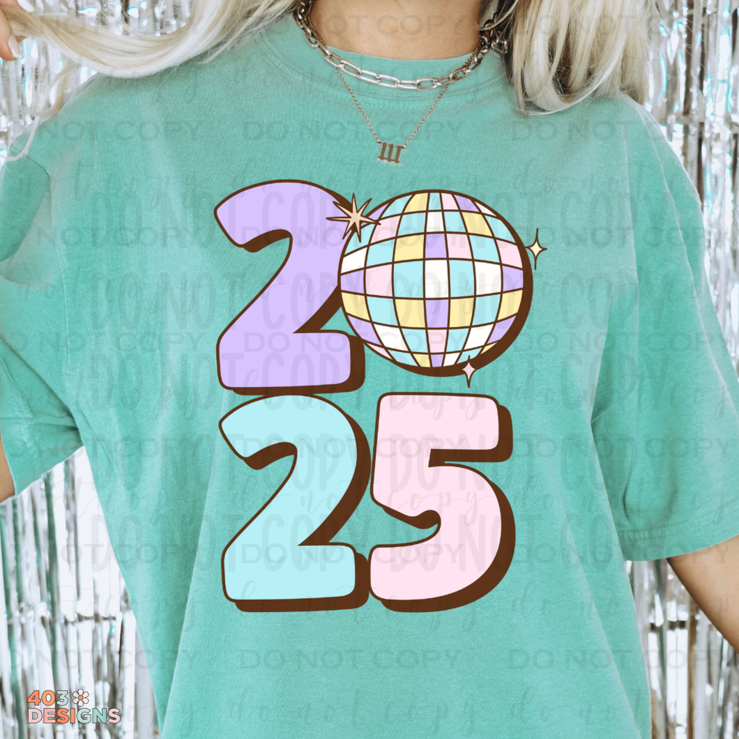 2025 Disco Ball DTF Transfer