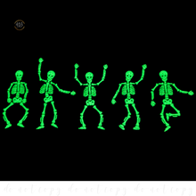 Load image into Gallery viewer, Dancing Skellies Glow Puff Screen Print Transfer
