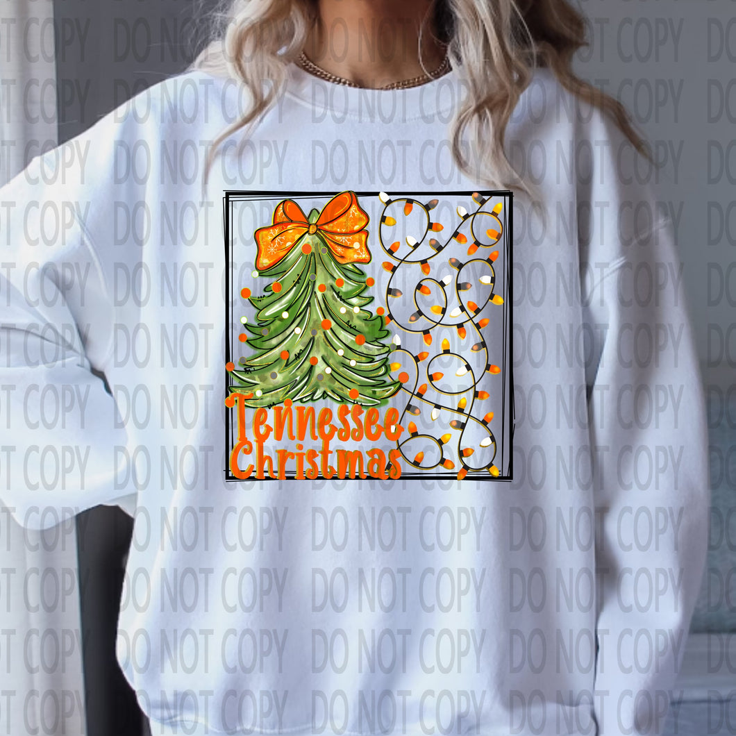 Tennessee Christmas Tree & Lights Crewneck Sweatshirt