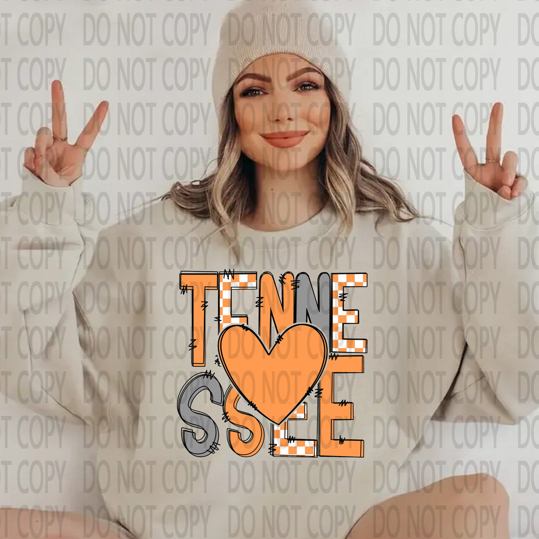 Tennessee Orange Heart- T-Shirt or Crewneck Sweatshirt