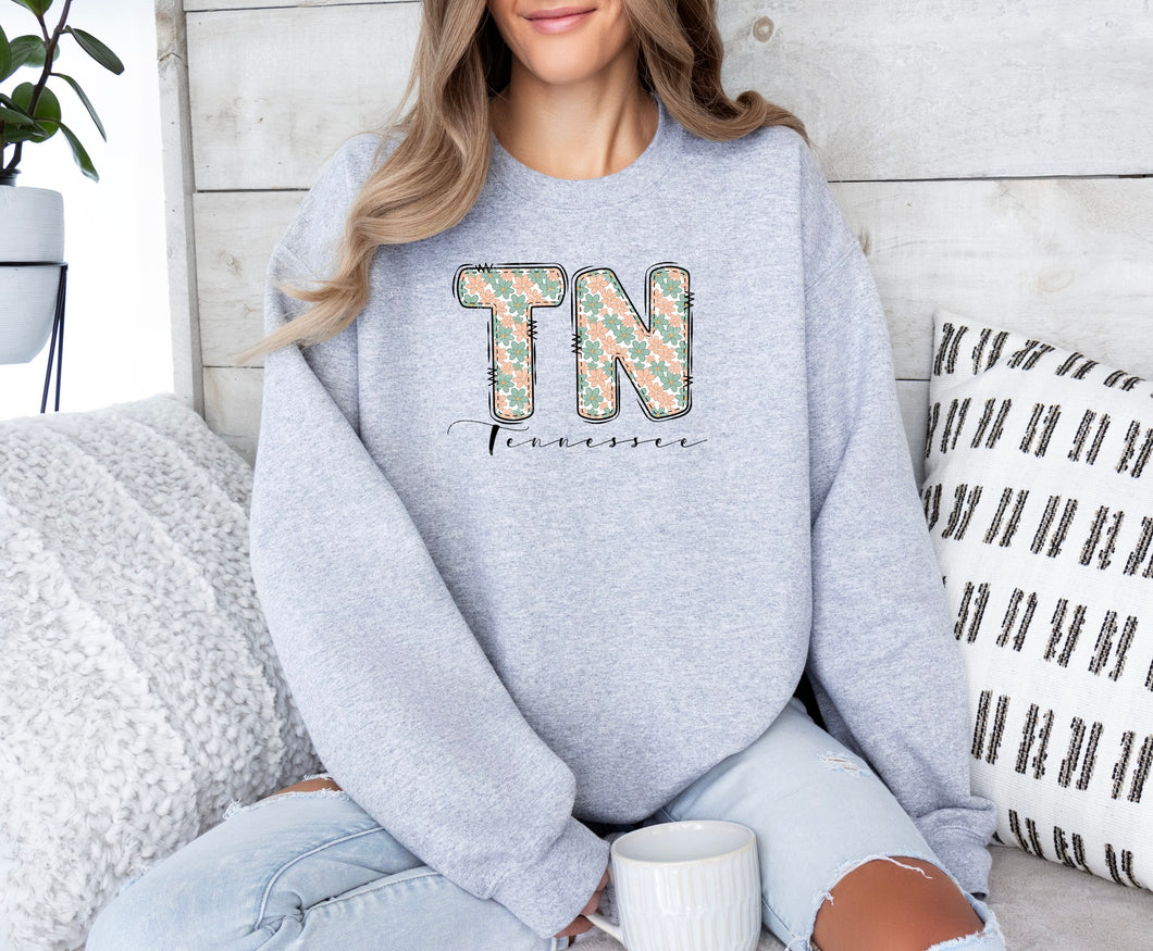 Floral TN- T-Shirt or Crewneck Sweatshirt