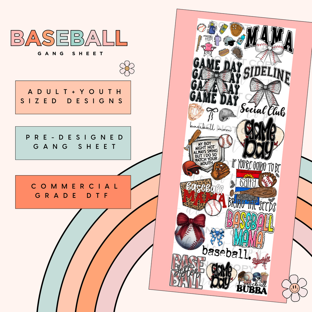Baseball Pre-Made Gang Sheet