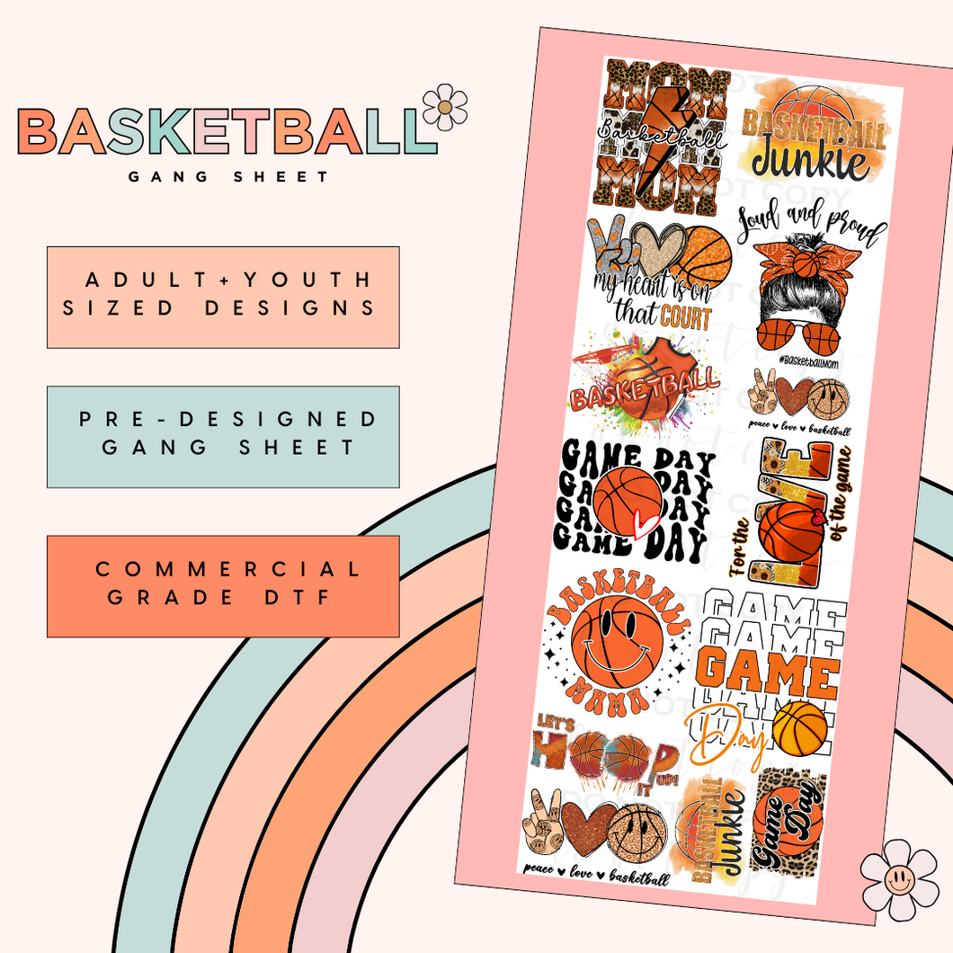 Basketball Pre-Made Gang Sheet