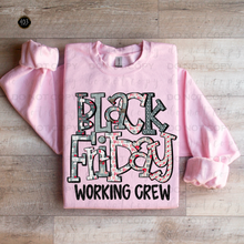 Load image into Gallery viewer, Black Friday Working Crew DTF Transfer
