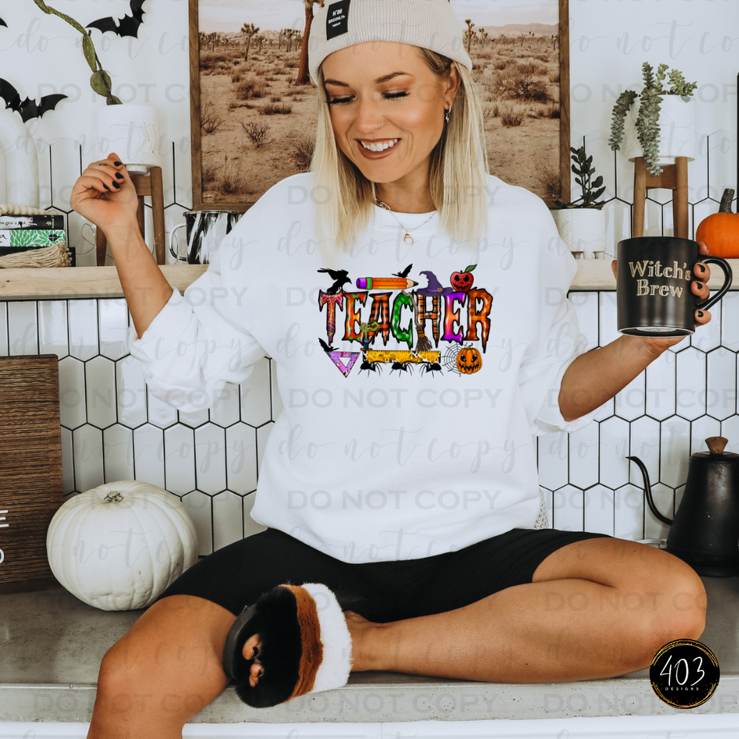 Halloween Teacher DTF Transfer