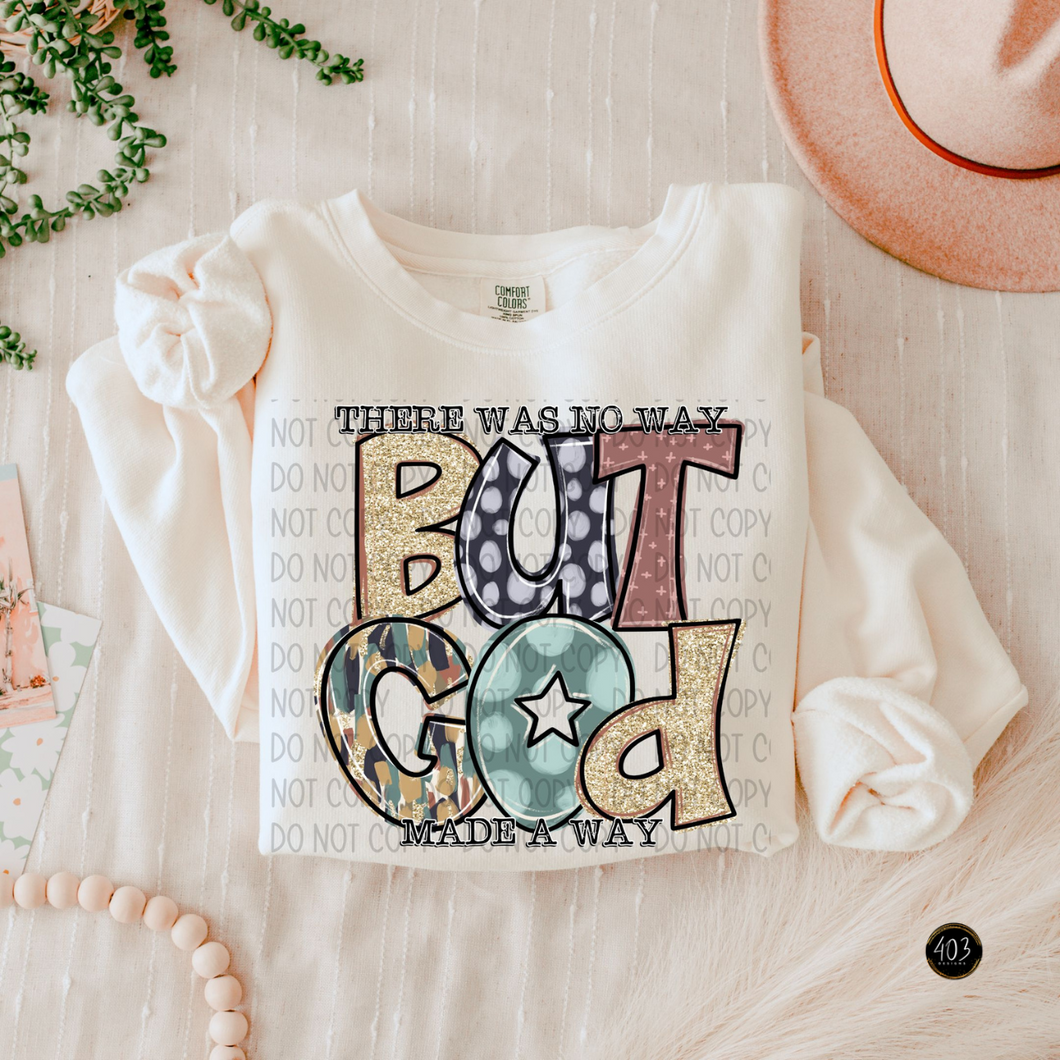 But God Fall Doodle DTF Transfer