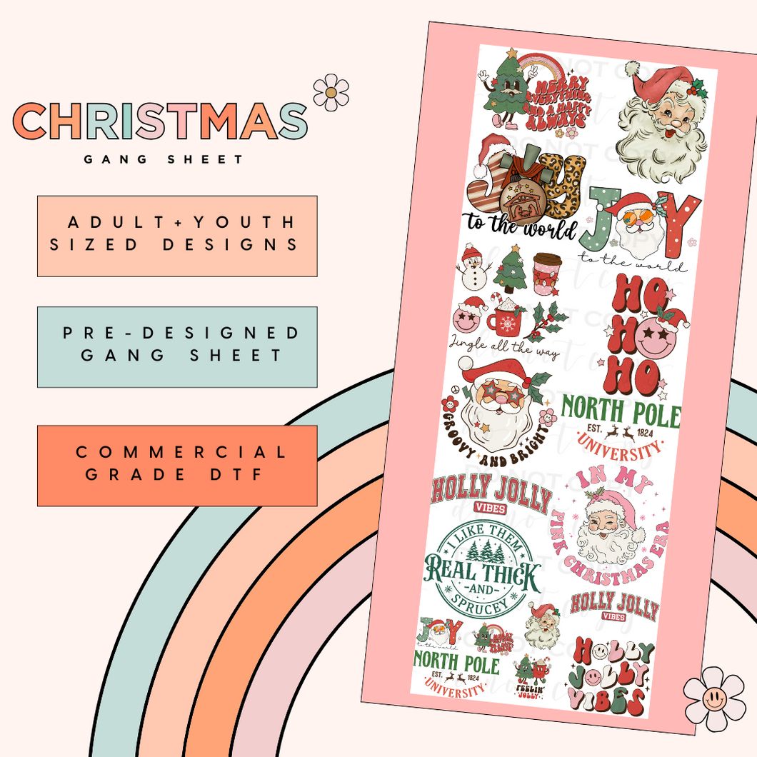 Vintage Christmas Pre-Made Gang Sheet