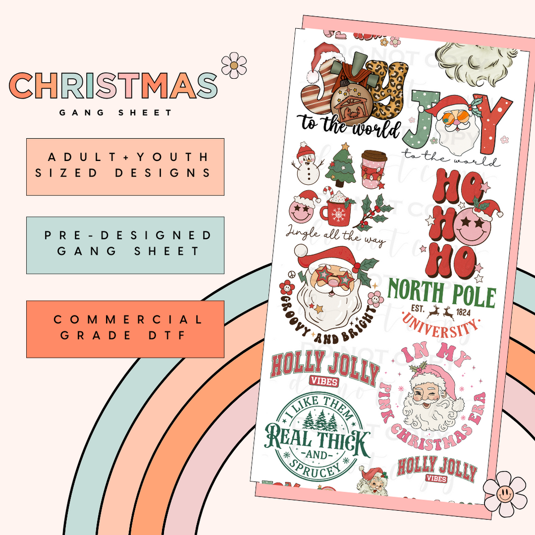 Vintage Christmas Pre-Made Gang Sheet