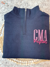 Load image into Gallery viewer, Custom Occupation Embroidered Zip Up Pullover

