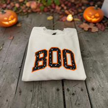 Load image into Gallery viewer, Boo Gildan Applique Embroidered Sweatshirt
