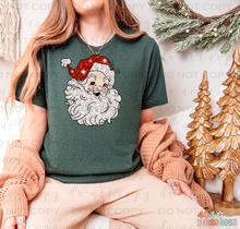 Load image into Gallery viewer, Red Santa Faux Sequin Completed Tee/Sweatshirt
