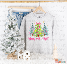 Load image into Gallery viewer, Merry and Bright Trees Completed Sweatshirt
