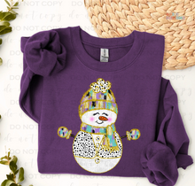 Load image into Gallery viewer, Coquette Snowman Completed Sweatshirt
