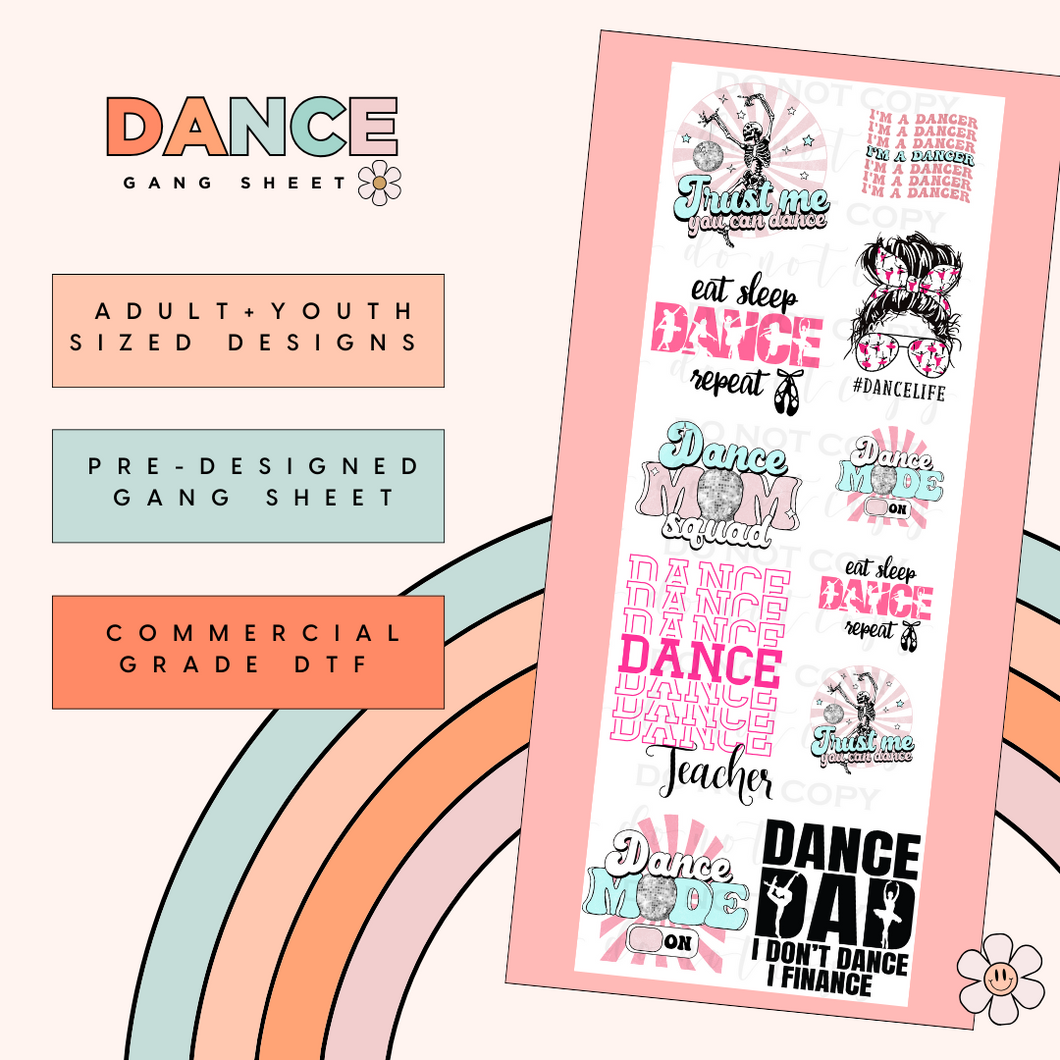 Dance Pre-Made Gang Sheet