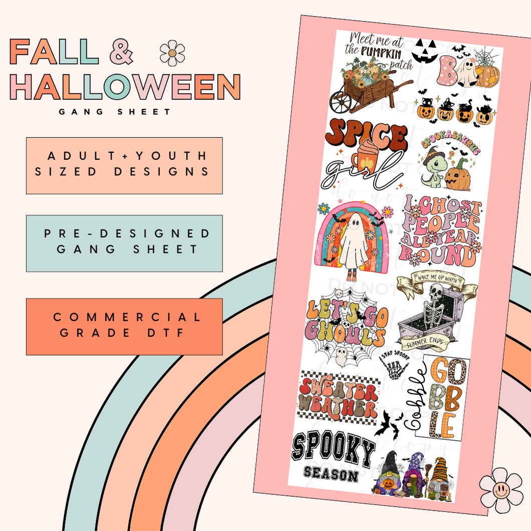 Fall/Halloween Pre-Made Gang Sheet