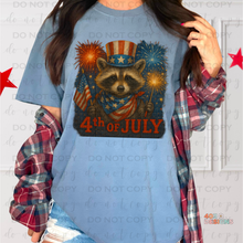 Load image into Gallery viewer, Fourth of July Raccoon DTF Transfer
