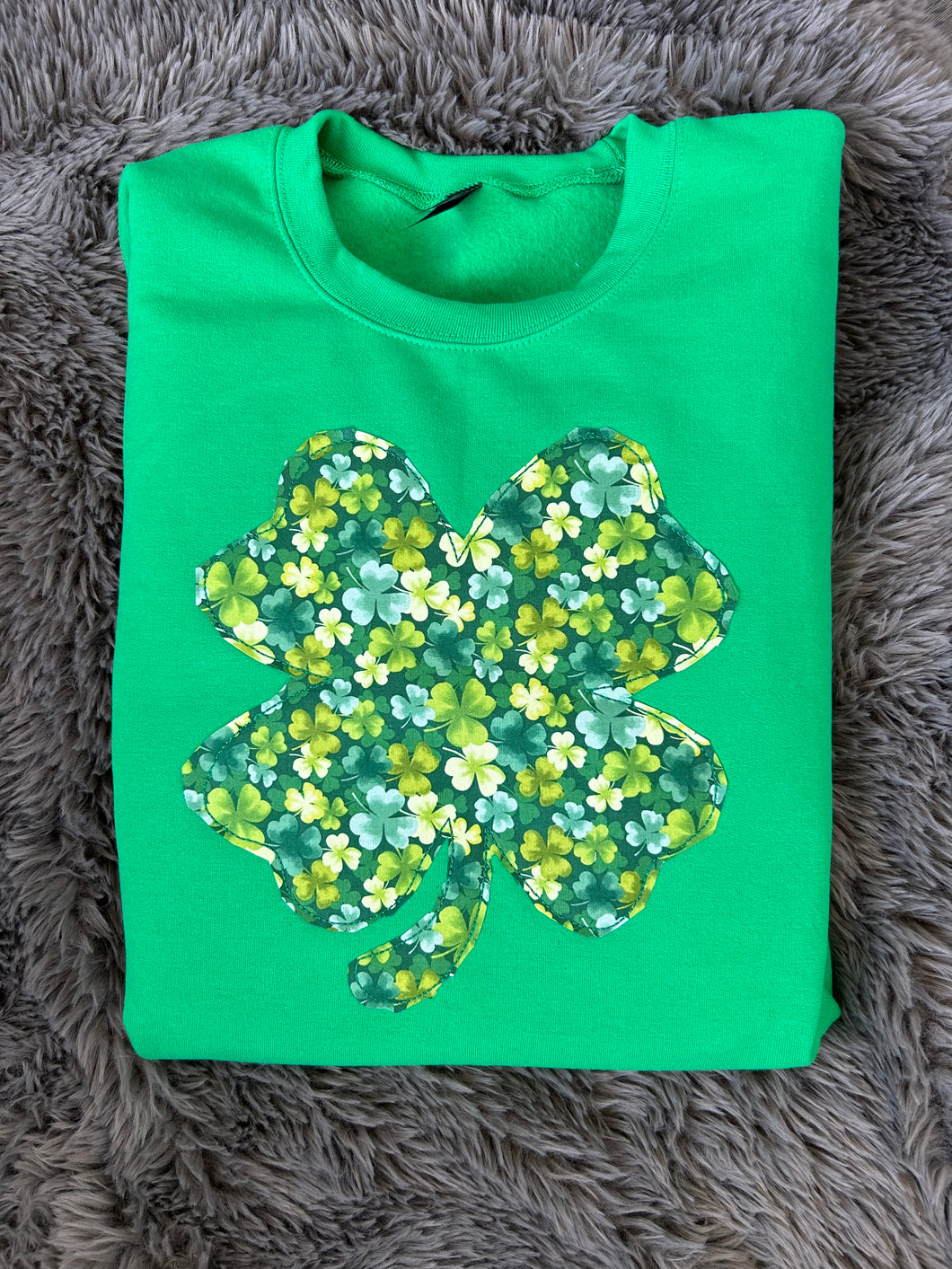 Four Leaf Clover- St. Patrick's Day Embroidered Applique Sweatshirt