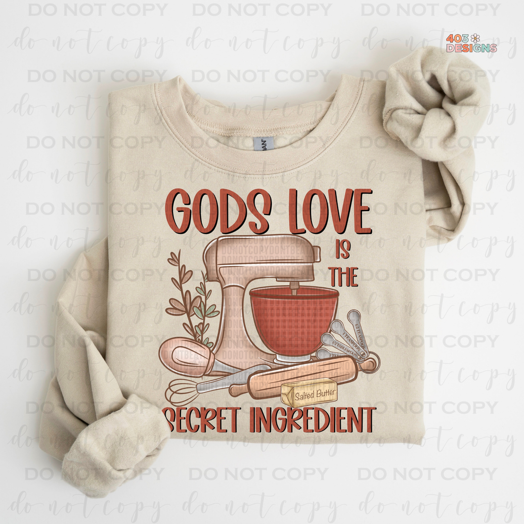 God's Love Secret Ingredient DTF Transfer