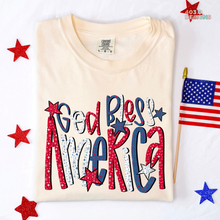 Load image into Gallery viewer, God Bless America Stars DTF Transfer
