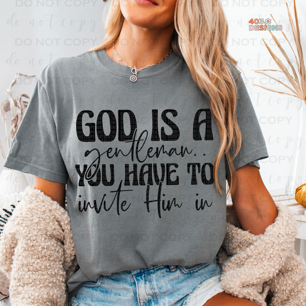 God Is A Gentleman DTF Transfer
