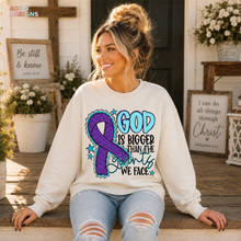 Load image into Gallery viewer, God Is Bigger Awareness DTF Transfer
