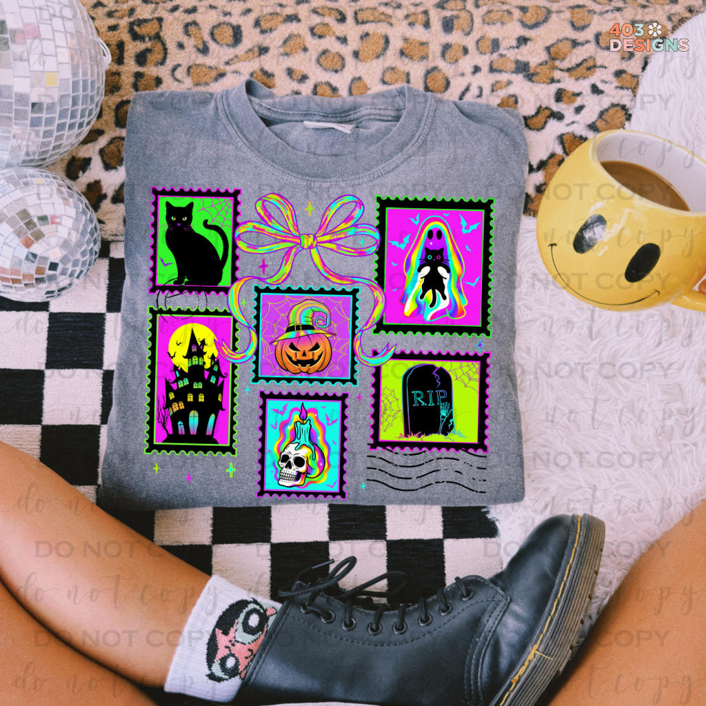 Halloween Frames Neon DTF Transfer