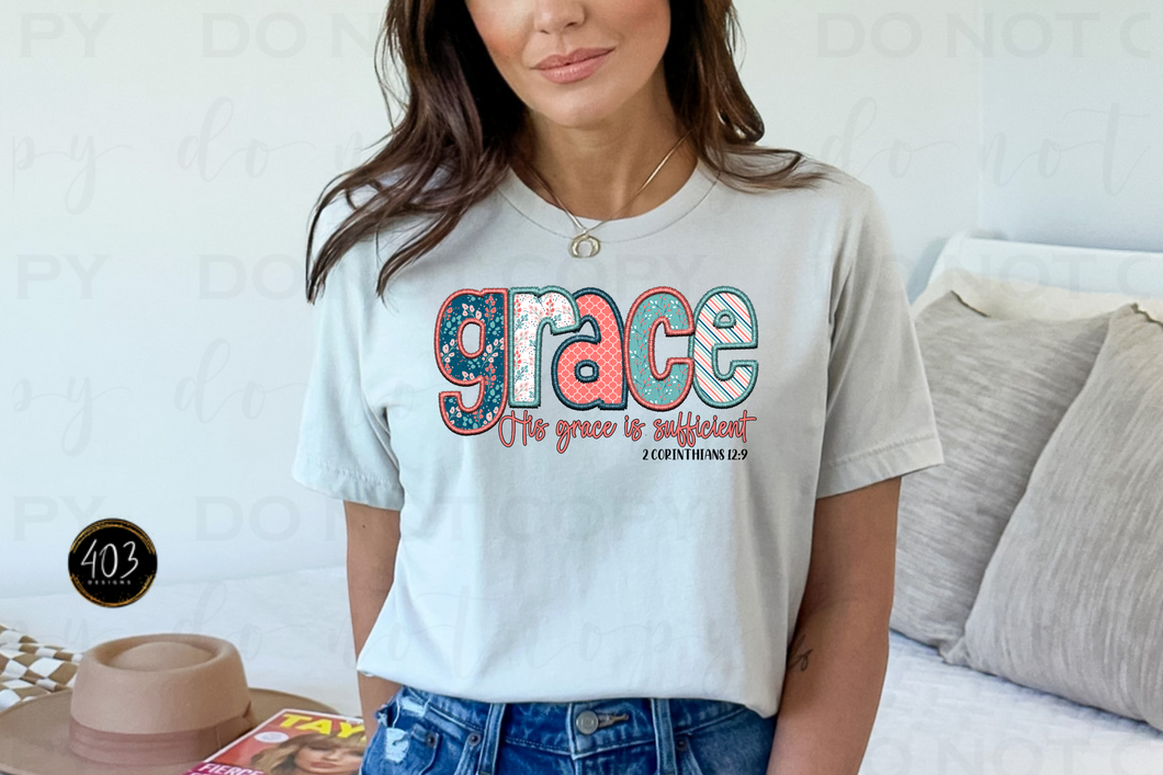 His Grace Is Sufficient DTF Transfer
