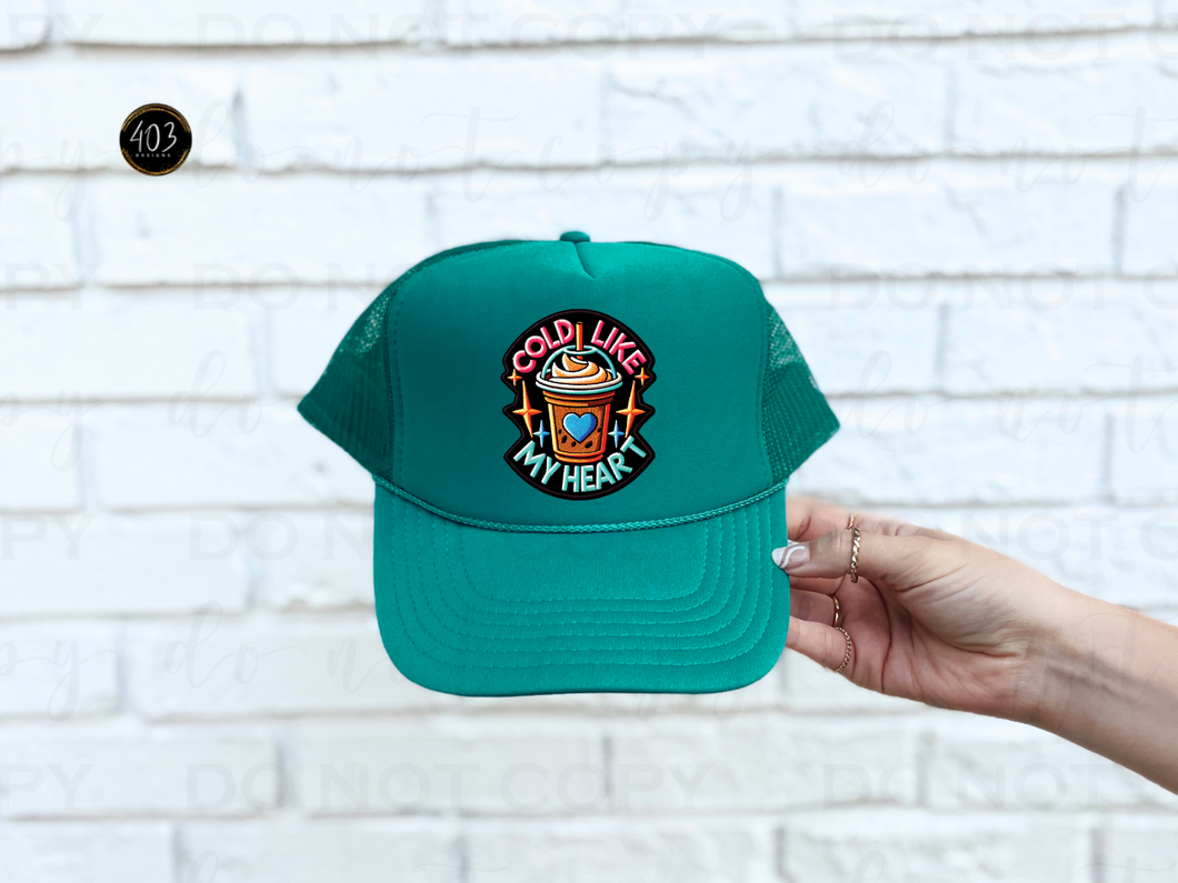 Cold Like My Heart Faux Embroidery DTF Transfer