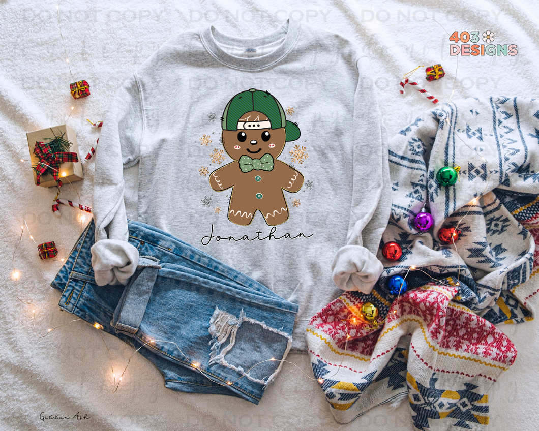 Personalized Boy Gingerbread DTF Transfer