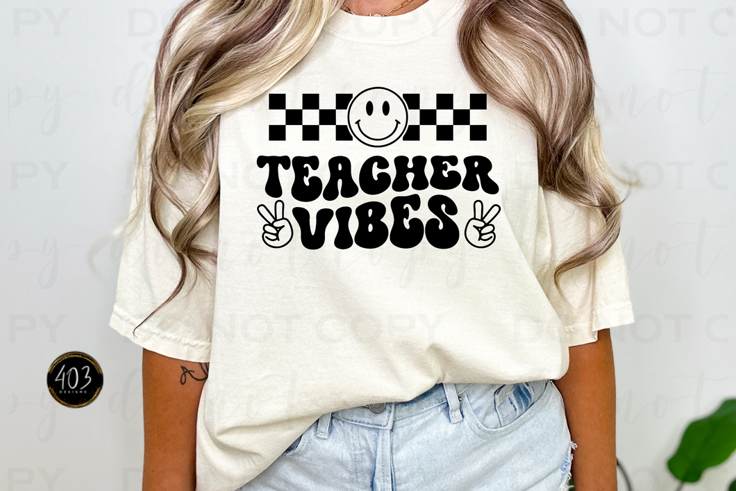 Teacher Vibes DTF Transfer