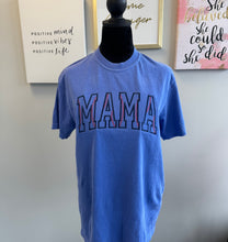 Load image into Gallery viewer, Mama w/ Baseball Stitching Comfort Colors Embroidered T-Shirt
