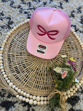 Load image into Gallery viewer, Bow Embroidered Trucker Hat
