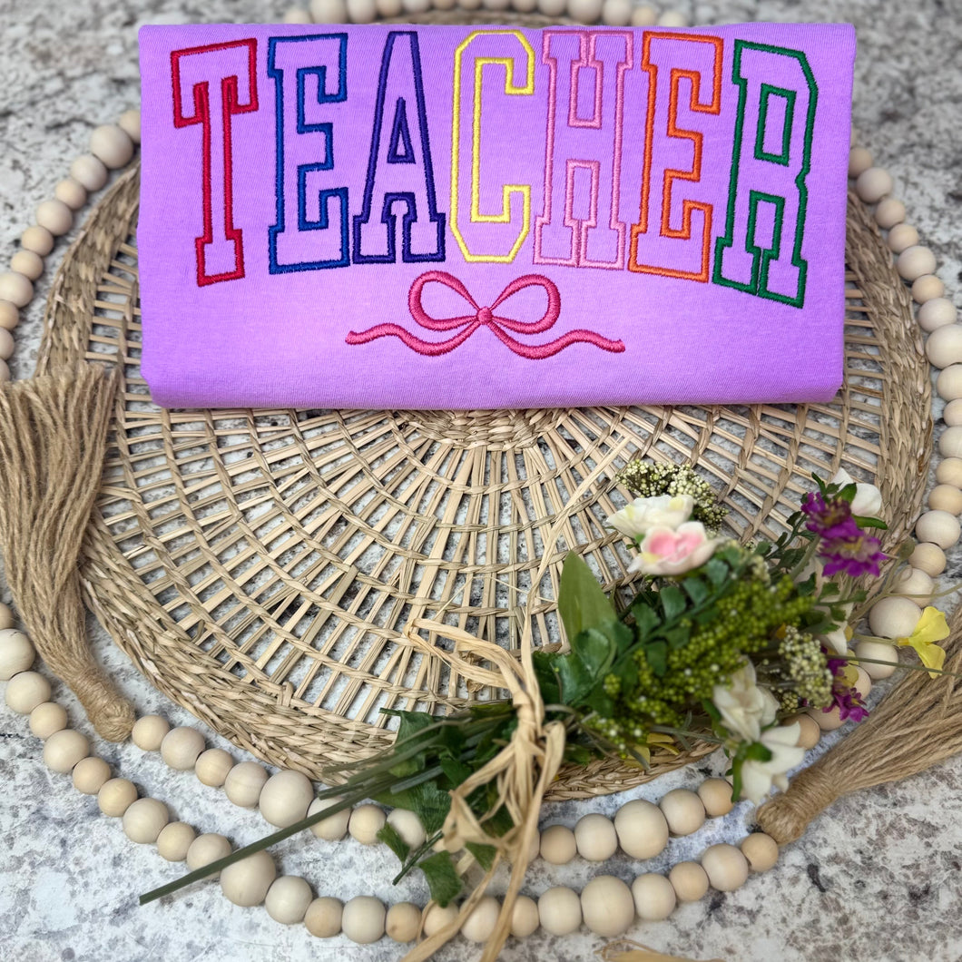 Teacher Embroidered Comfort Colors T-Shirt