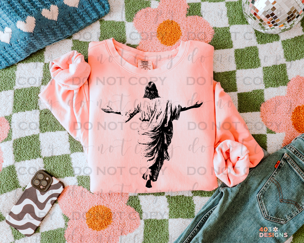 Jesus Arms DTF Transfer