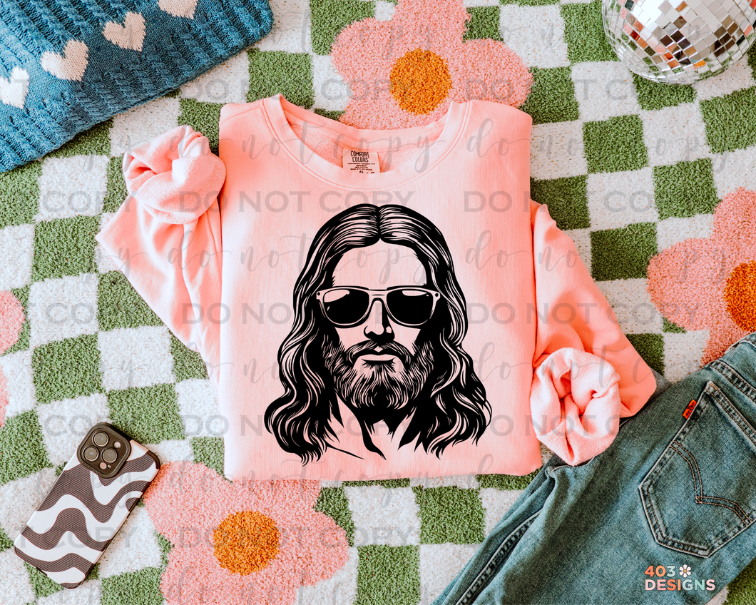 Jesus Glasses DTF Transfer